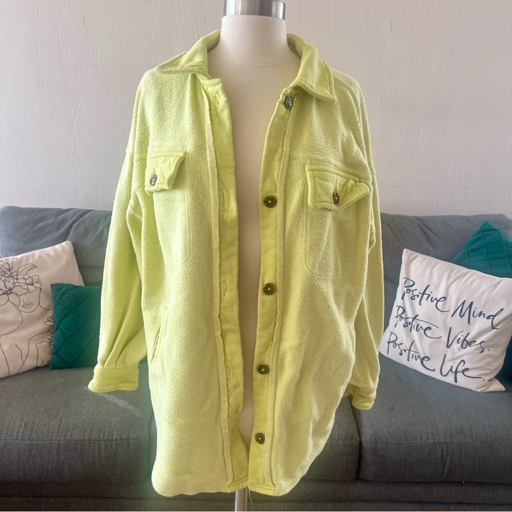 Free People Lime Ruby Shacket - image 1